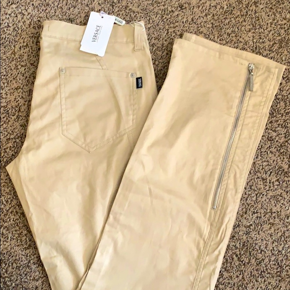 Versace Jeans Couture khakis pant jeans w/ zippers